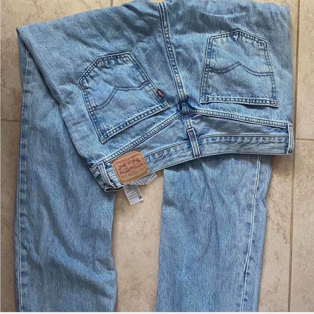 Levi's Light Wash Low Pro Straight Jeans